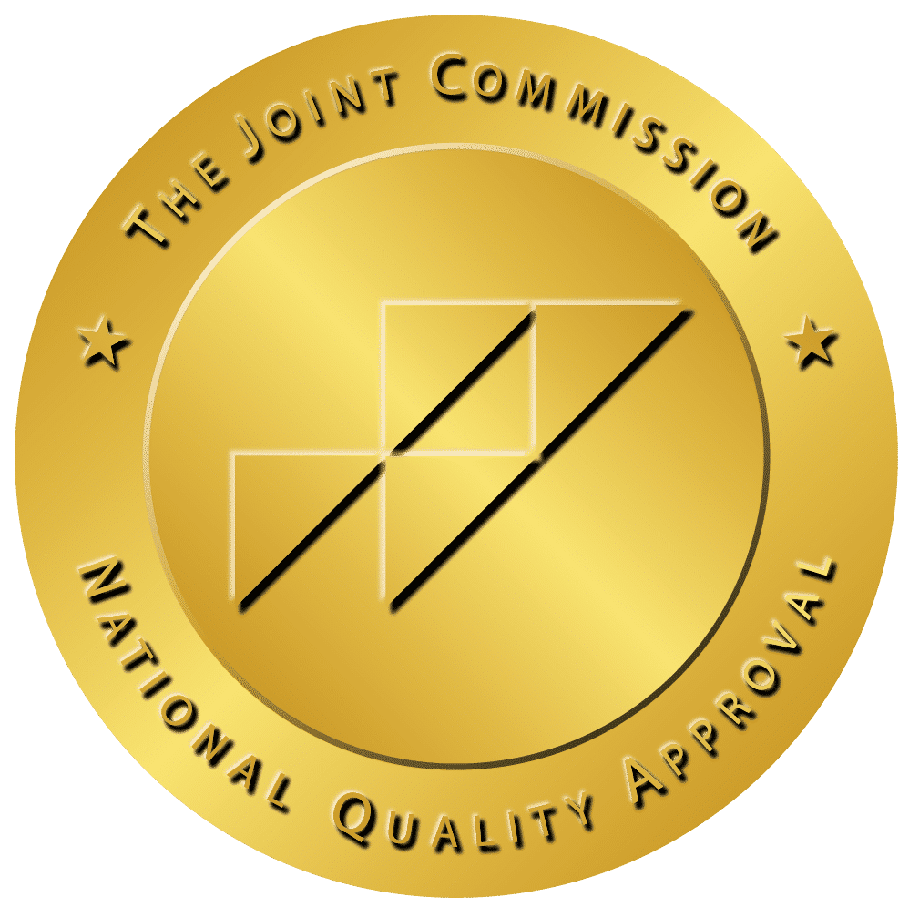 The Joint Commission National Quality Approval Gold Seal. Healthcare accreditation and certification quality symbol.