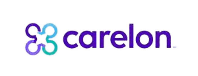 Careelon logo: teal and light-blue loop symbol to the left of the purple wordmark 'careelon'