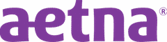 Aetna logo—purple lowercase wordmark with a small registered trademark symbol.