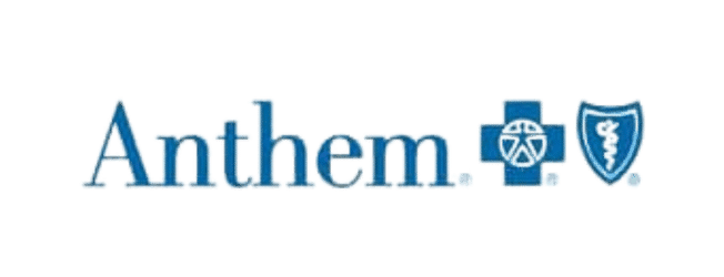 Anthem health insurance logo with blue cross and shield symbols.