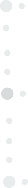Abstract decorative design: a vertical column of dark teal circles of varying sizes on a black background.